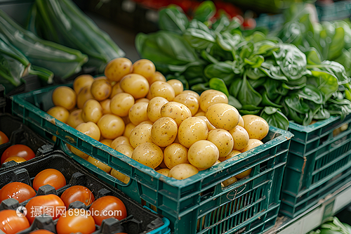 色彩生动蔬菜大集合与新鲜水果零售的活力世界
